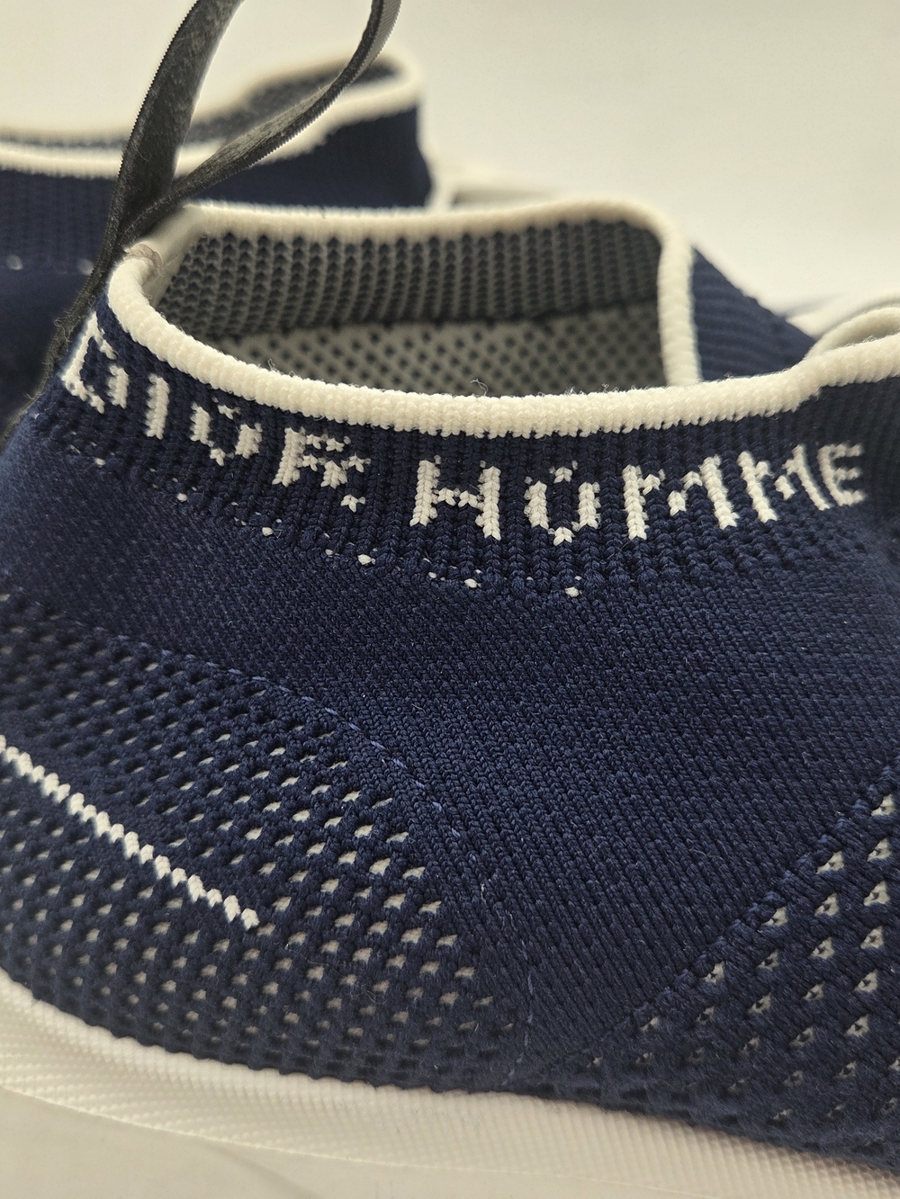 Dior Navy  Blue and White Knit Slip-On Sneaker Size 40 - Picture 3 of 14